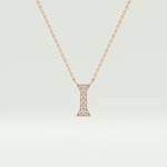 0.083 CT Round Lab-Grown Diamond I Initial Necklace 5