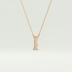 0.083 CT Round Lab-Grown Diamond I Initial Necklace 6