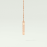 0.083 CT Round Lab-Grown Diamond I Initial Necklace 7
