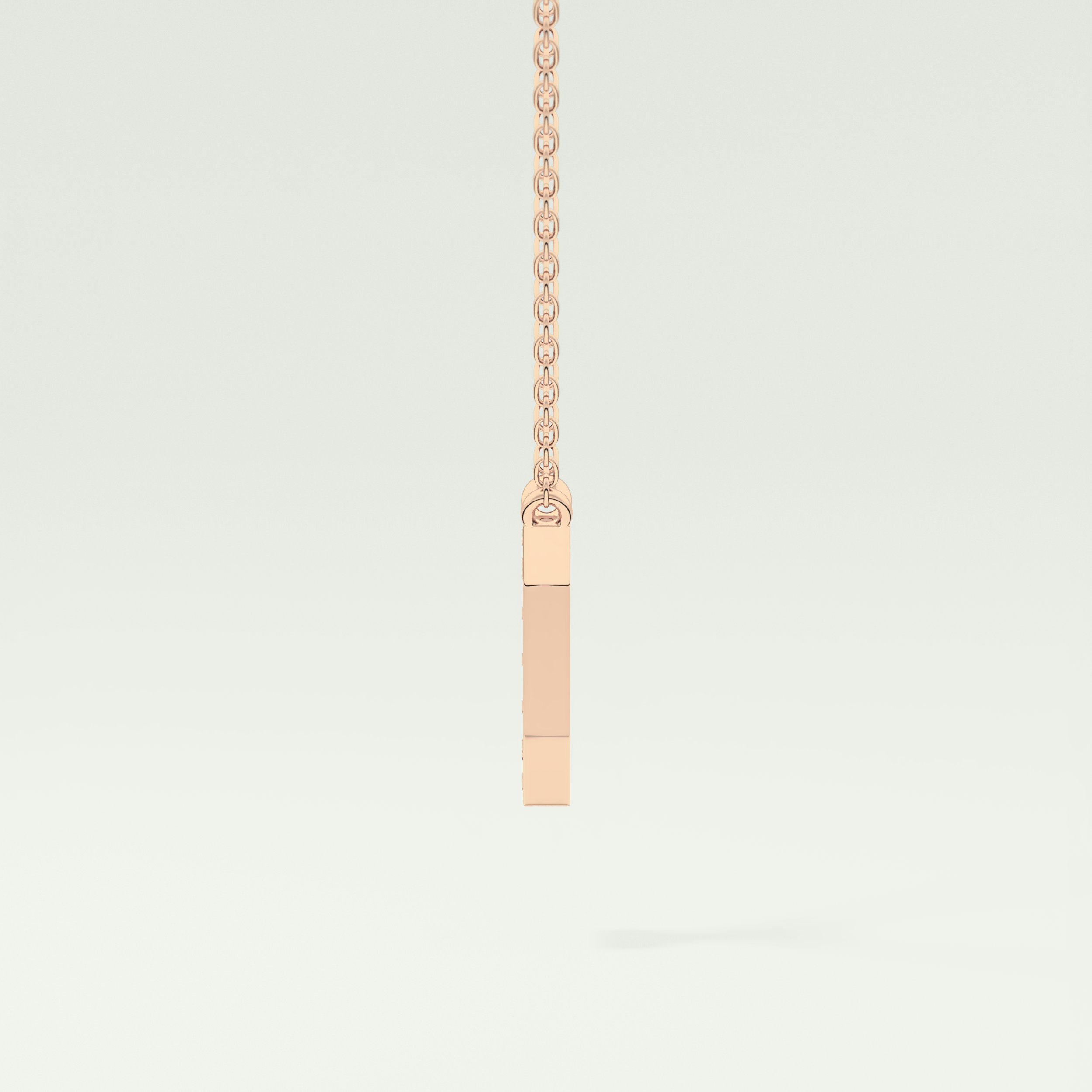 0.083 CT Round Lab-Grown Diamond I Initial Necklace 7