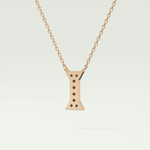 0.083 CT Round Lab-Grown Diamond I Initial Necklace 8