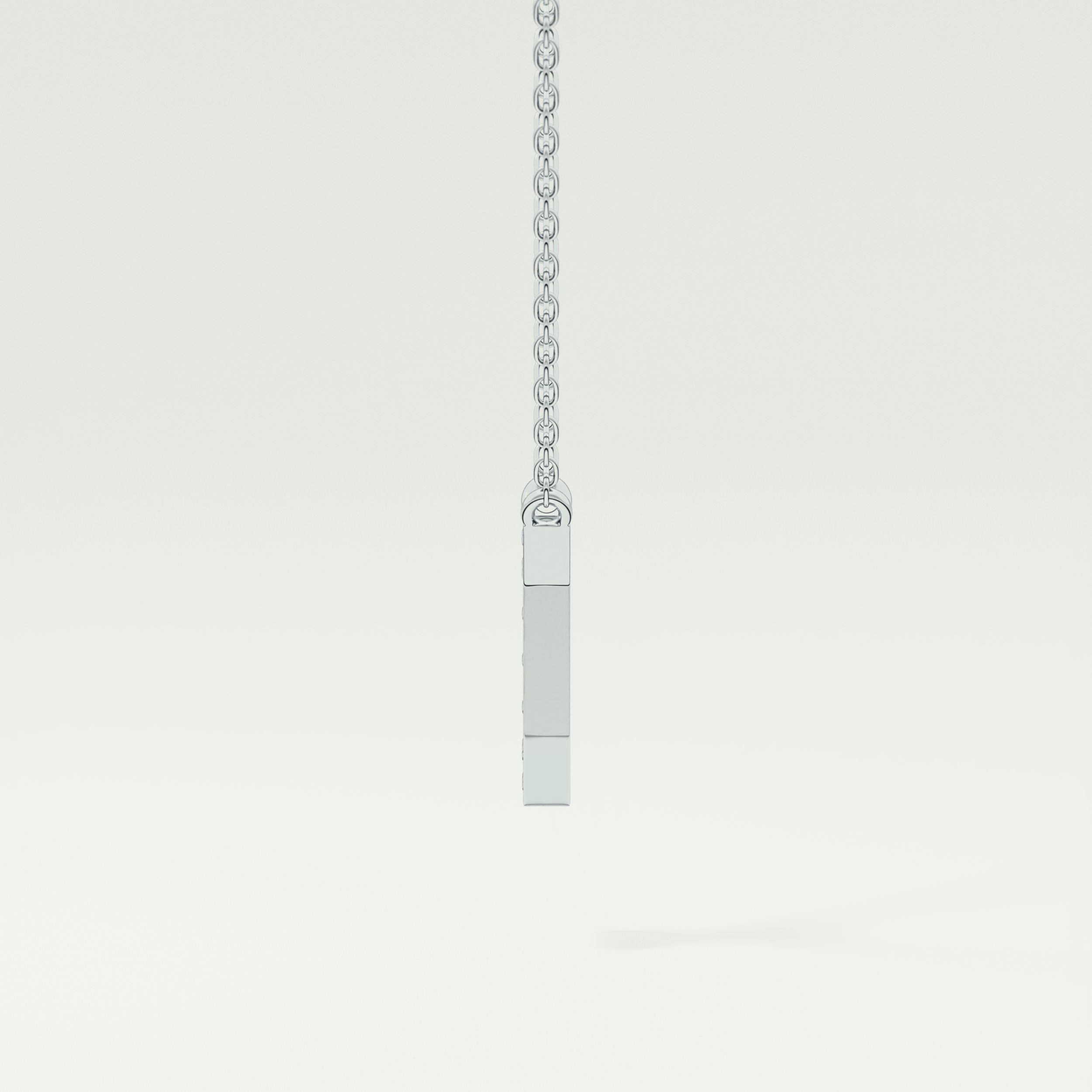 0.083 CT Round Lab-Grown Diamond I Initial Necklace 11