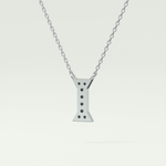 0.083 CT Round Lab-Grown Diamond I Initial Necklace 12