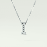 0.083 CT Round Lab-Grown Diamond I Initial Necklace 12