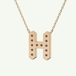 0.36 CT Round Lab-Grown Diamond H Initial Necklace 13