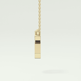0.294 TCW Round Lab-Grown Diamond G Initial Necklace