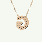 0.294 TCW Round Lab-Grown Diamond G Initial Necklace