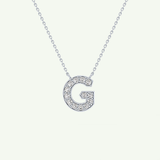 0.294 TCW Round Lab-Grown Diamond G Initial Necklace