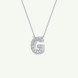 0.294 TCW Round Lab-Grown Diamond G Initial Necklace