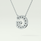 0.294 TCW Round Lab-Grown Diamond G Initial Necklace