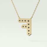 0.342 TCW Round Lab-Grown Diamond F Initial Necklace