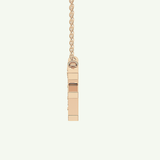 0.342 TCW Round Lab-Grown Diamond F Initial Necklace