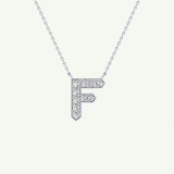 0.342 TCW Round Lab-Grown Diamond F Initial Necklace