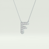 0.342 TCW Round Lab-Grown Diamond F Initial Necklace