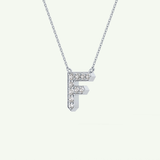 0.342 TCW Round Lab-Grown Diamond F Initial Necklace