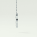 0.342 TCW Round Lab-Grown Diamond F Initial Necklace