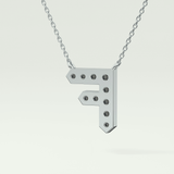 0.342 TCW Round Lab-Grown Diamond F Initial Necklace