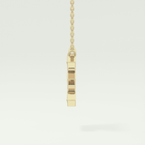 0.385 TCW Round Lab-Grown Diamond E Initial Necklace