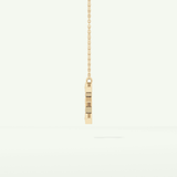 0.385 TCW Round Lab-Grown Diamond E Initial Necklace