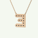 0.385 TCW Round Lab-Grown Diamond E Initial Necklace