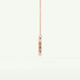 0.385 TCW Round Lab-Grown Diamond E Initial Necklace