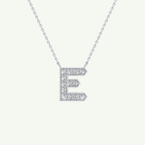 0.385 TCW Round Lab-Grown Diamond E Initial Necklace