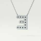 0.385 TCW Round Lab-Grown Diamond E Initial Necklace