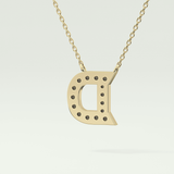 0.243 TCW Round Lab-Grown Diamond D Initial Necklace