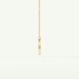 0.243 TCW Round Lab-Grown Diamond D Initial Necklace
