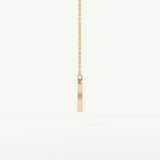 0.243 TCW Round Lab-Grown Diamond D Initial Necklace