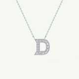 0.243 TCW Round Lab-Grown Diamond D Initial Necklace