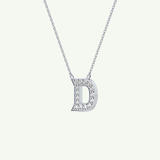 0.243 TCW Round Lab-Grown Diamond D Initial Necklace
