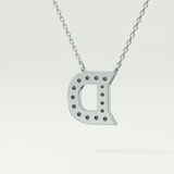 0.243 TCW Round Lab-Grown Diamond D Initial Necklace