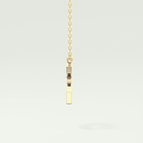 0.24 TCW Round Lab-Grown Diamond C Initial Necklace