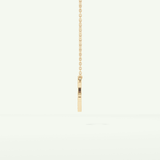 0.24 TCW Round Lab-Grown Diamond C Initial Necklace