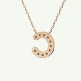 0.24 TCW Round Lab-Grown Diamond C Initial Necklace
