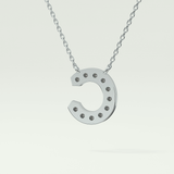 0.24 TCW Round Lab-Grown Diamond C Initial Necklace