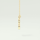 0.323 TCW Round Lab-Grown Diamond B Initial Necklace