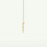 0.323 TCW Round Lab-Grown Diamond B Initial Necklace
