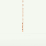 0.323 TCW Round Lab-Grown Diamond B Initial Necklace
