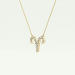 0.098 TCW Round Lab-Grown Diamond Aries Zodiac Necklace 3