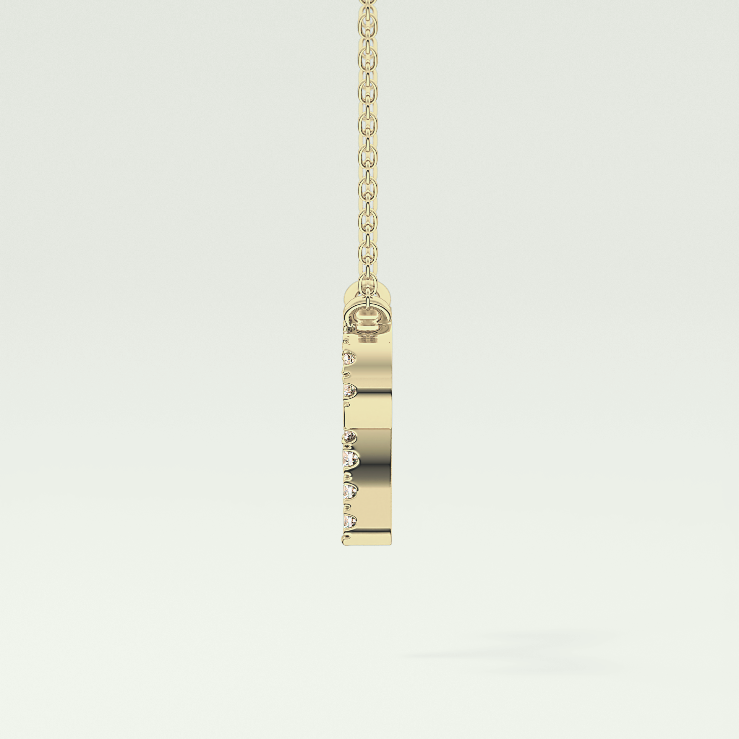 0.098 TCW Round Lab-Grown Diamond Aries Zodiac Necklace 4