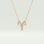 0.098 TCW Round Lab-Grown Diamond Aries Zodiac Necklace 10