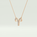 0.098 TCW Round Lab-Grown Diamond Aries Zodiac Necklace 10