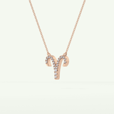 0.098 TCW Round Lab-Grown Diamond Aries Zodiac Necklace 12