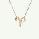 0.098 TCW Round Lab-Grown Diamond Aries Zodiac Necklace 13