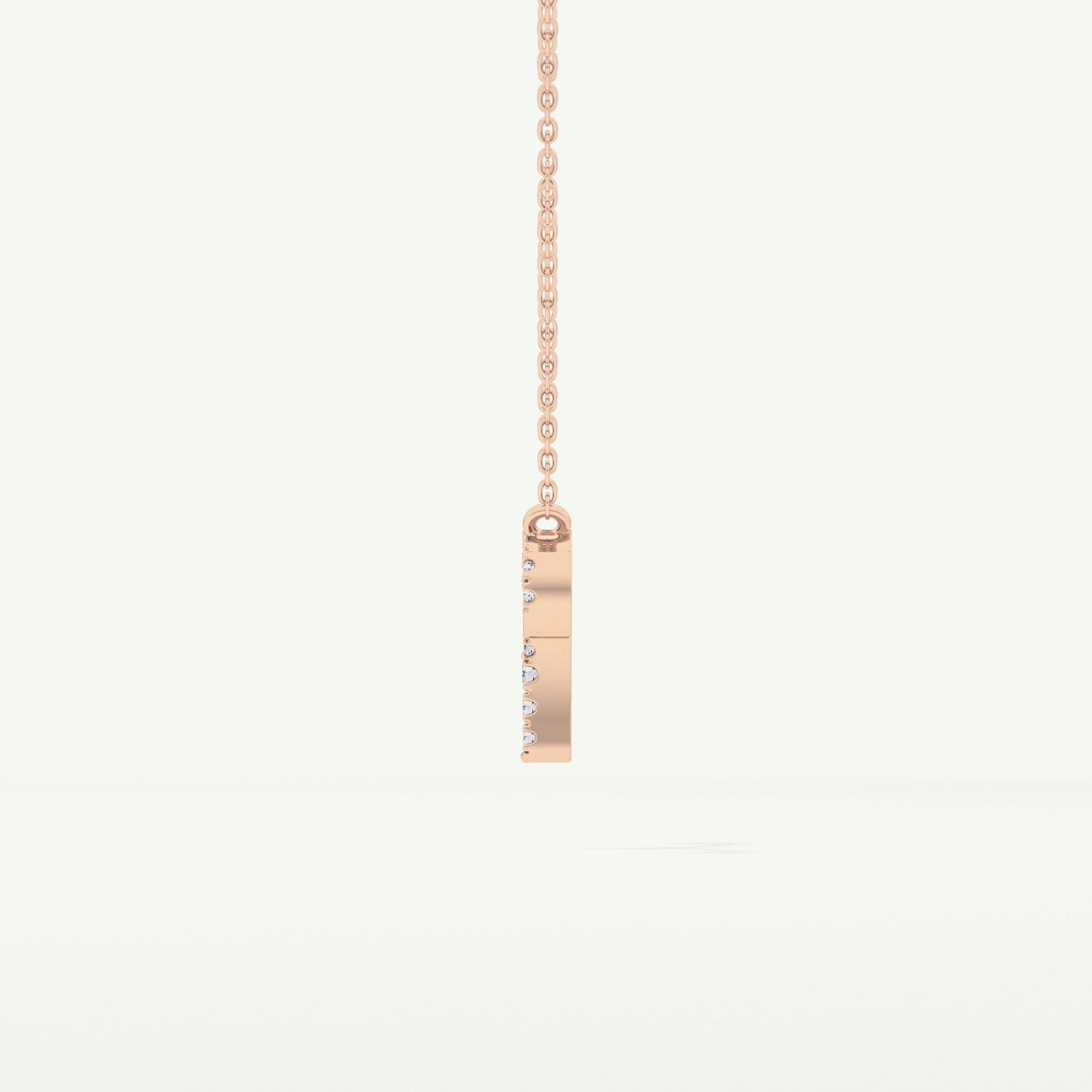 0.098 TCW Round Lab-Grown Diamond Aries Zodiac Necklace 14