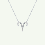 0.098 TCW Round Lab-Grown Diamond Aries Zodiac Necklace 16