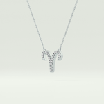 0.098 TCW Round Lab-Grown Diamond Aries Zodiac Necklace 17