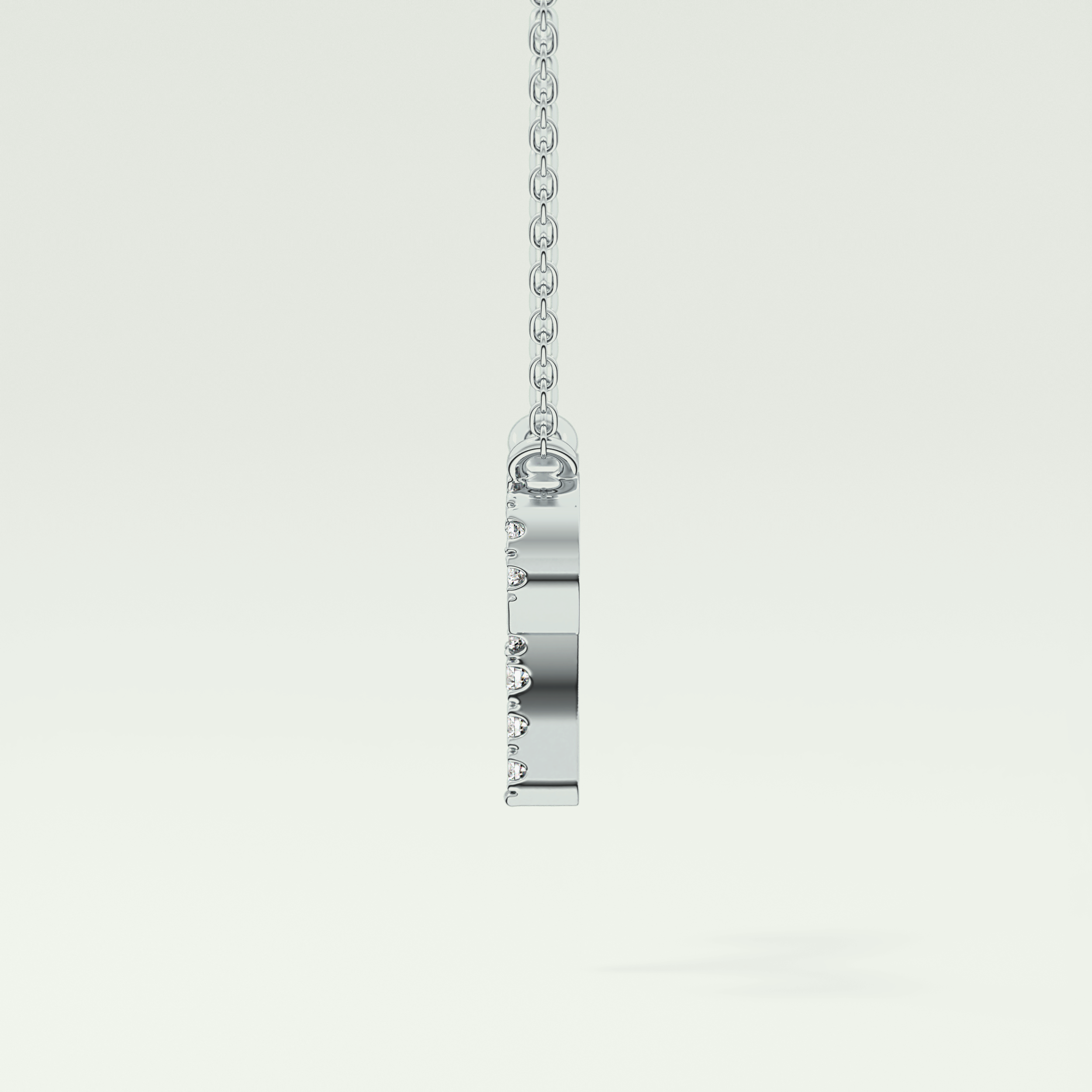 0.098 TCW Round Lab-Grown Diamond Aries Zodiac Necklace 18